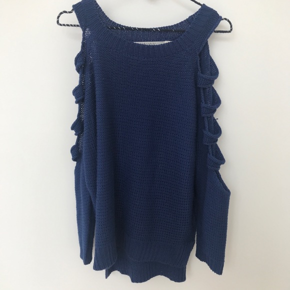 LF Sweaters - LF Royal Blue Cut-Out Sweater 💙